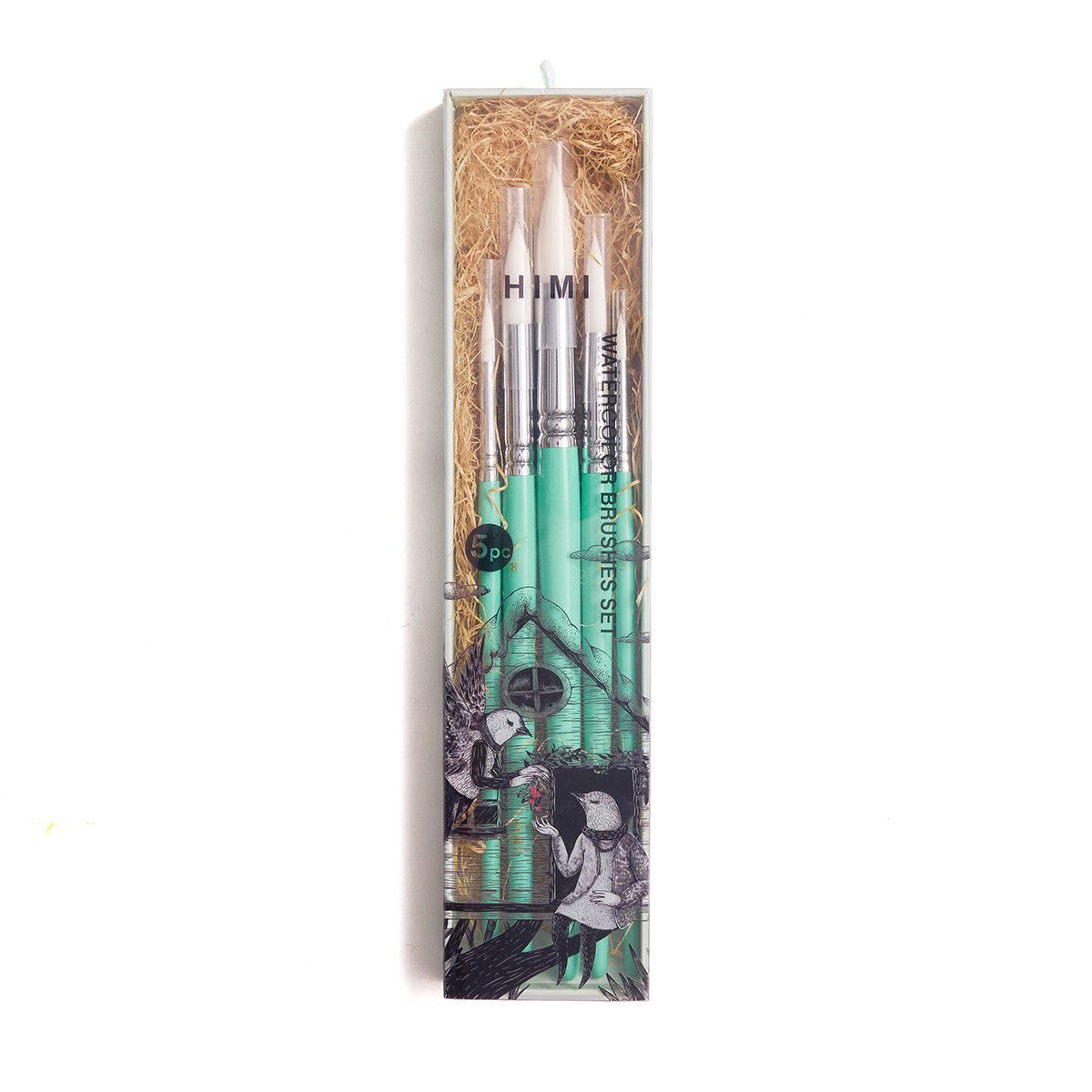HIMI Brush Σετ 5 Πινέλων (green)