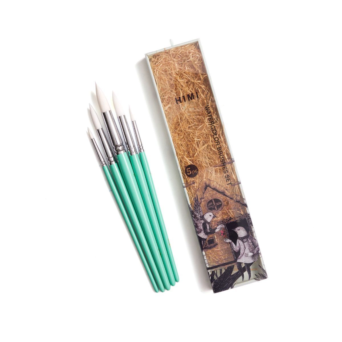HIMI Brush Σετ 5 Πινέλων (green)