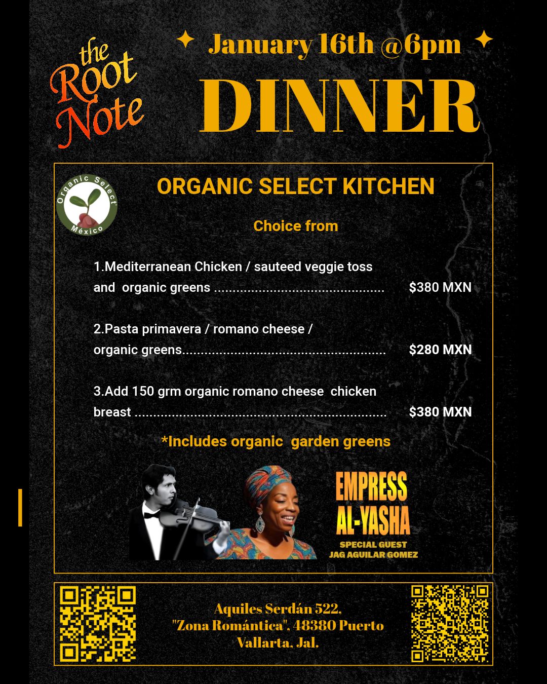 Dinner - The Root Note Live Series - January