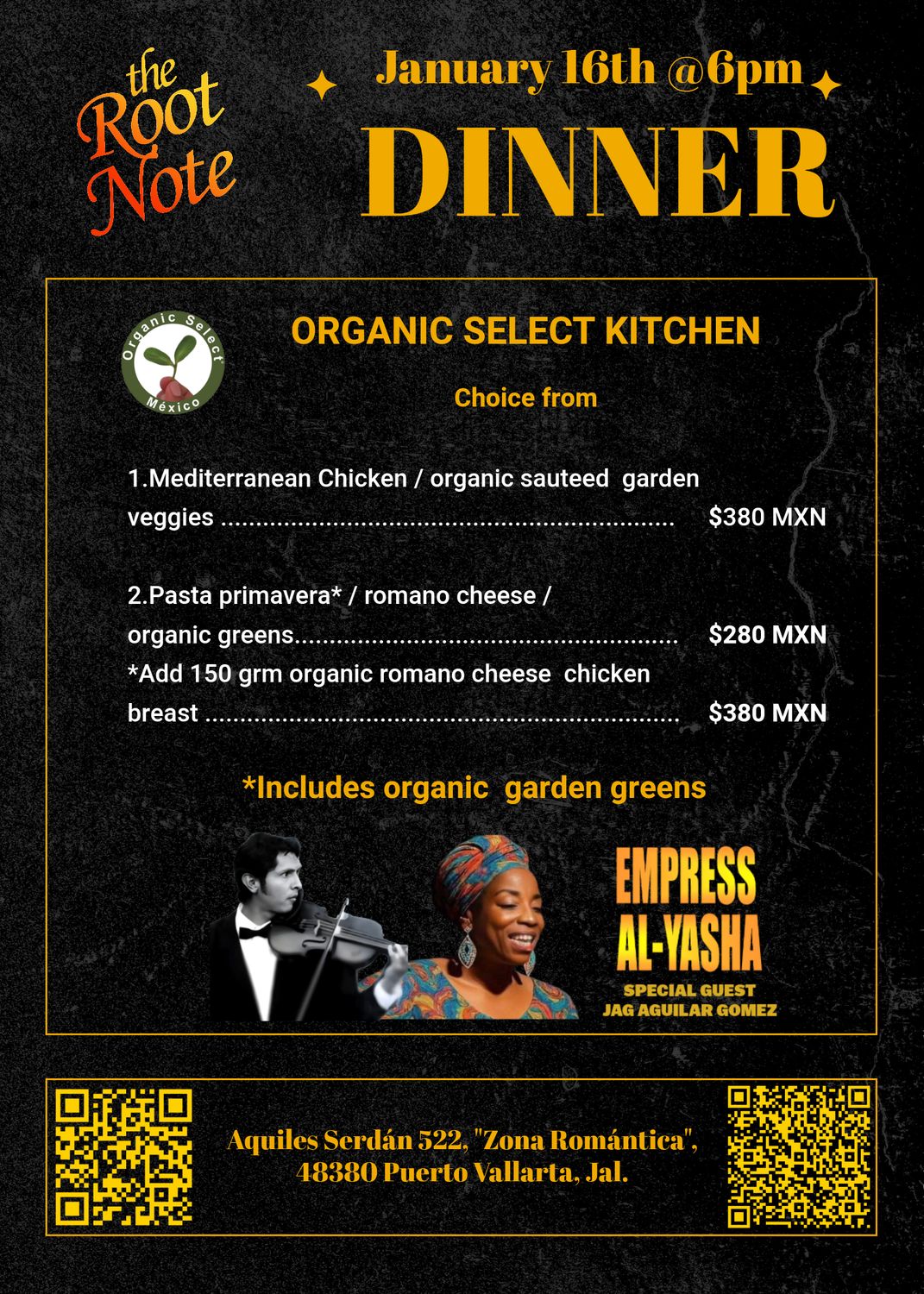 Dinner - The Root Note Live Series - January