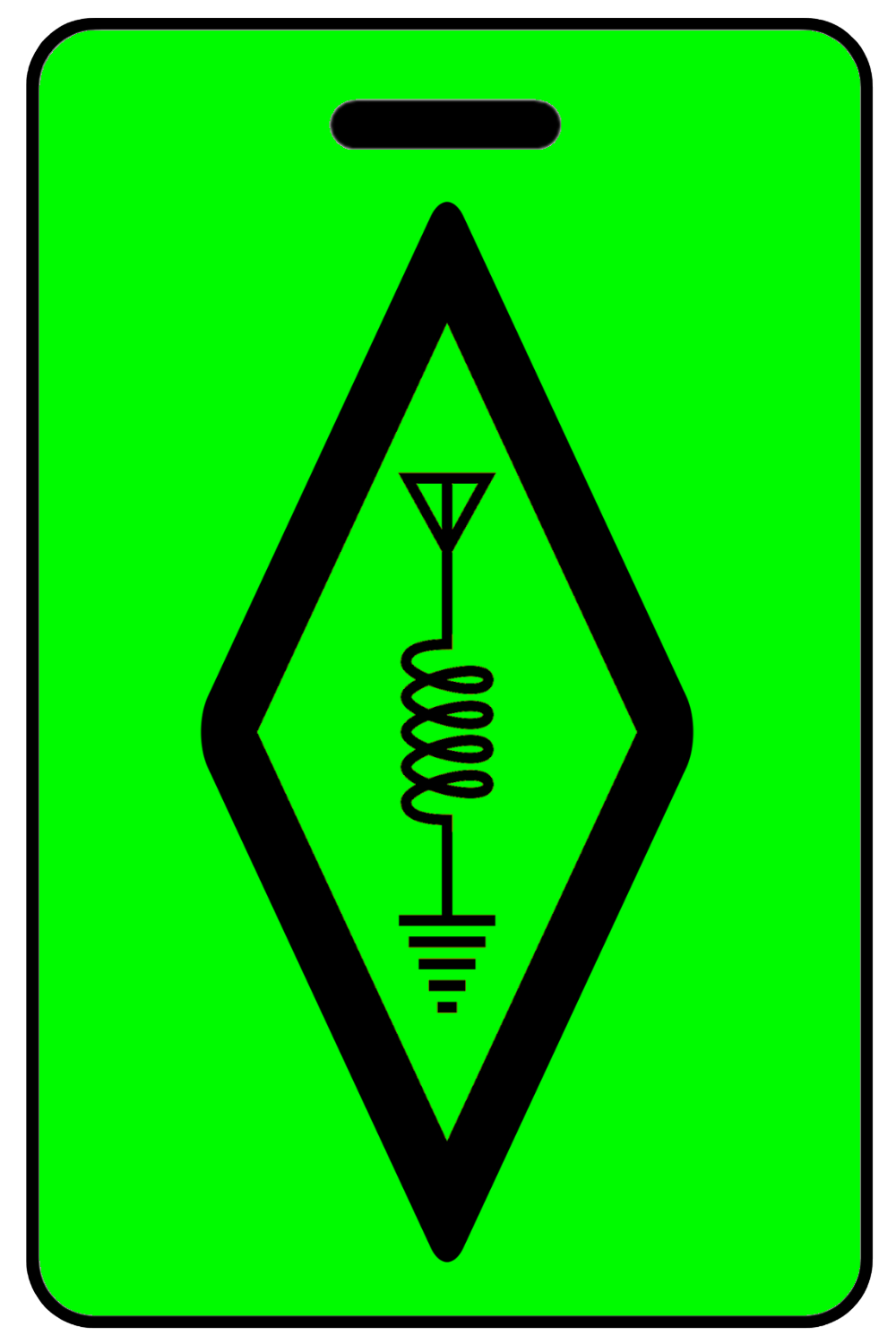 Hi-Viz Amateur/HAM Radio, Tag Color: Hi-Viz Green