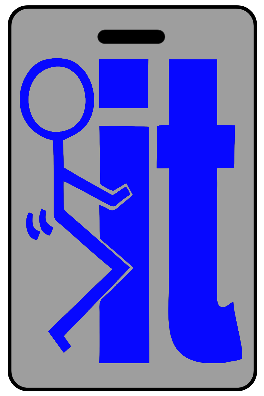 "F" It with Blue Logo, Tag Color: Lo-Viz Gray