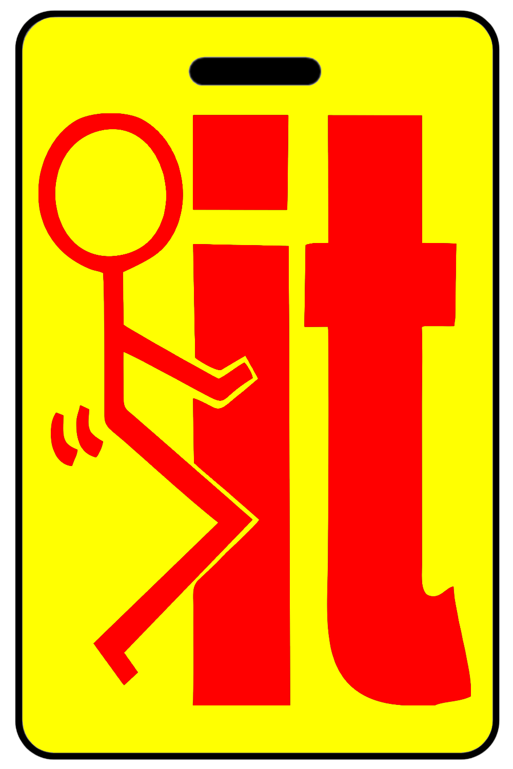 "F" It with Red Logo, Tag Color: Safety Yellow