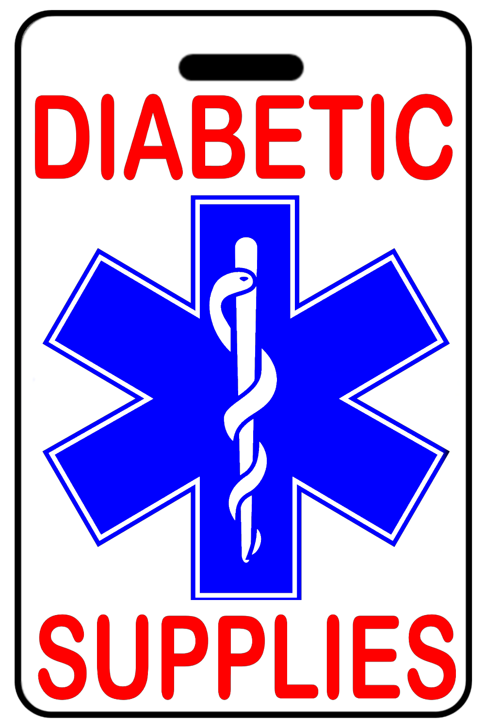Diabetic Supplies, Tag Color: White