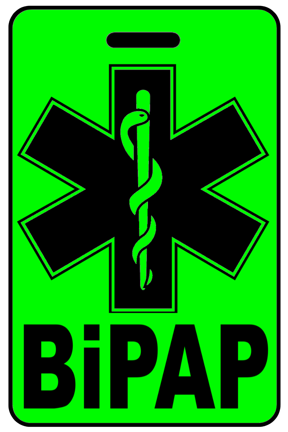 Hi-Viz BiPAP, Tag Color: Hi-Viz Green