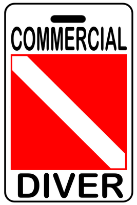 Commercial Diver with SCUBA Flag