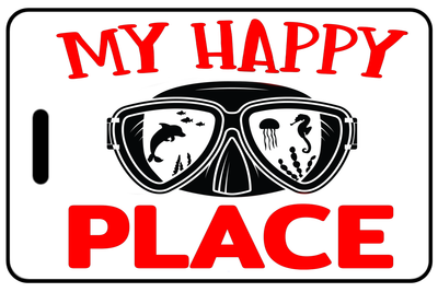 My Happy Place with Red Text