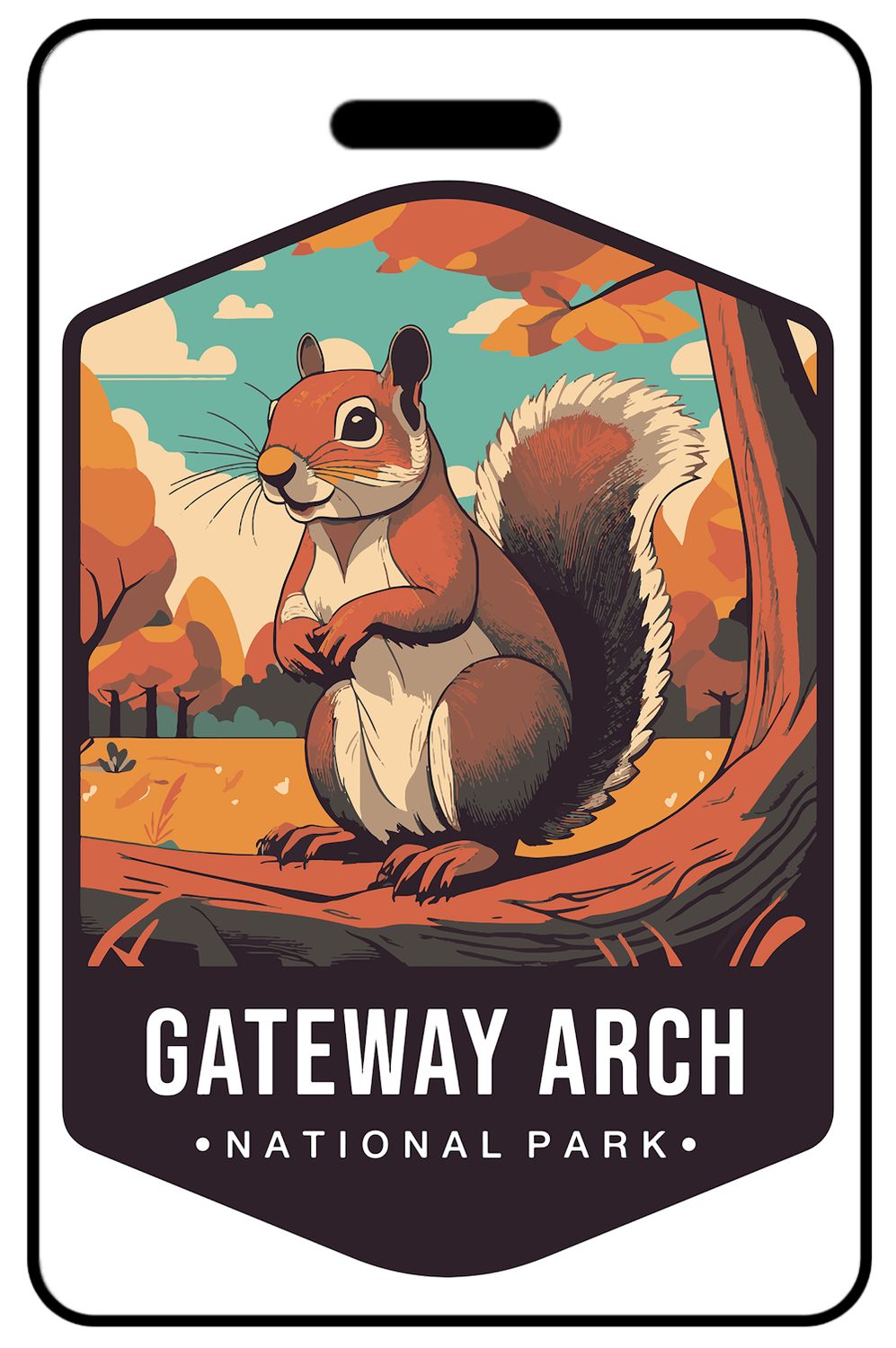 Retro Gateway Arch National Park Wildlife