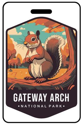 Retro Gateway Arch National Park Wildlife