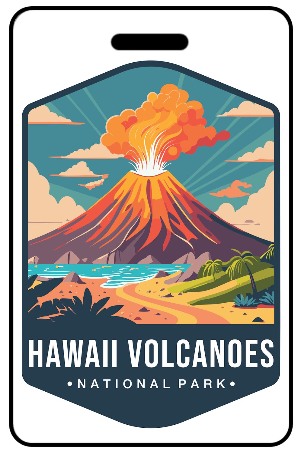 Retro Hawaii Volcanoes National Park