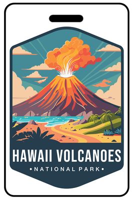 Retro Hawaii Volcanoes National Park