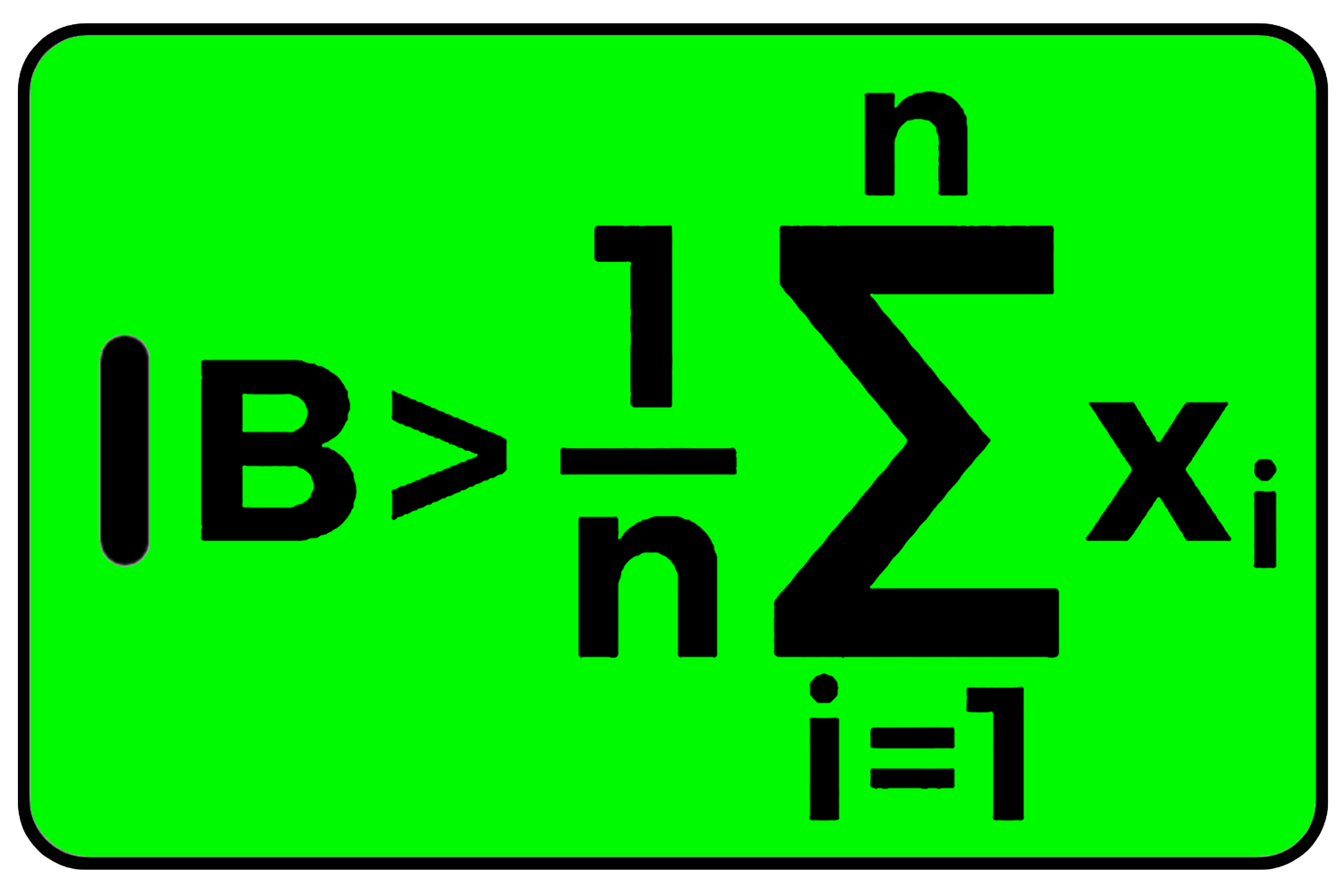 Hi-Viz Be Greater Than Average Equation, Tag Color: Hi-Viz Green