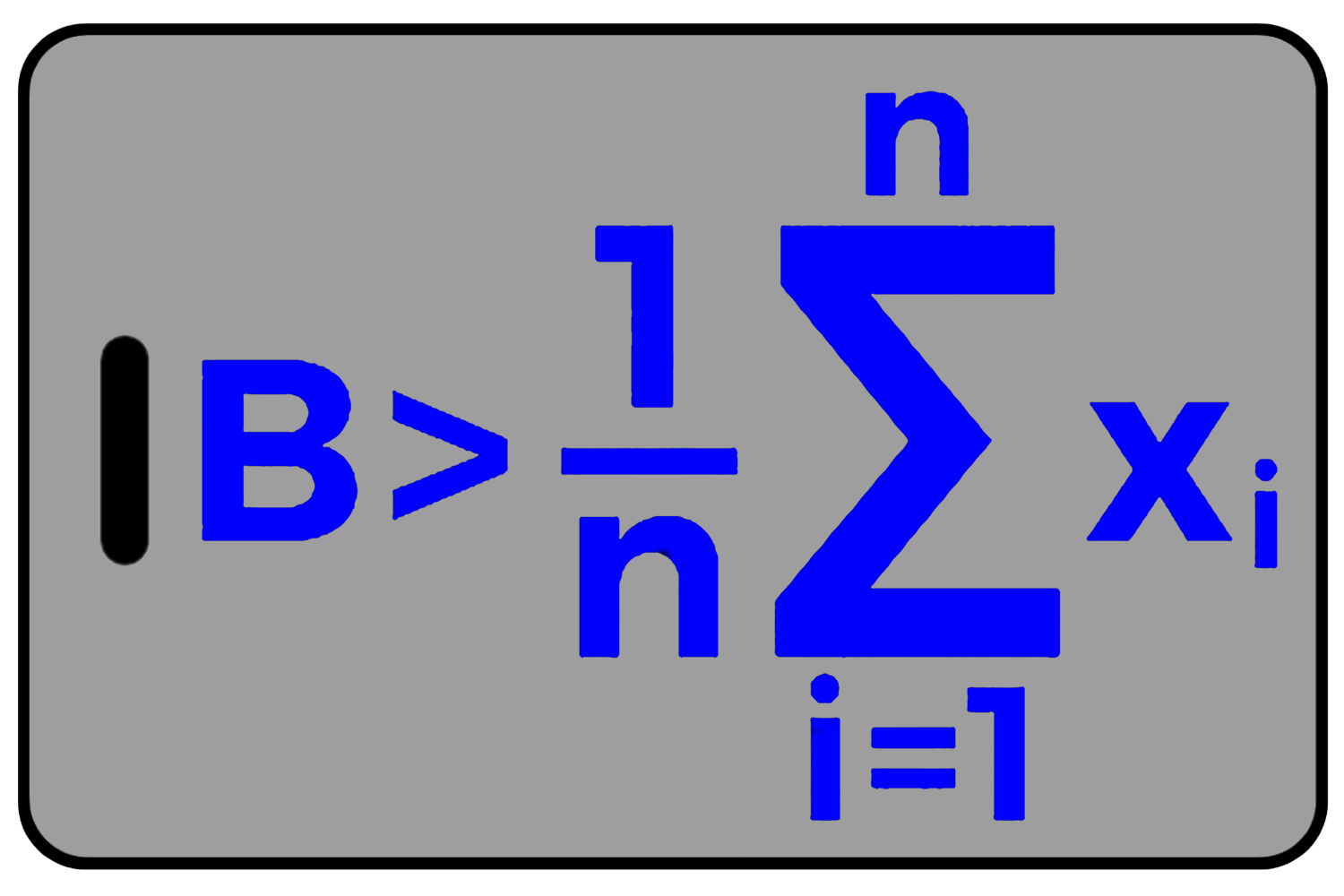 Be Greater Than Average with Blue Logo, Tag Color: Lo-Viz Gray