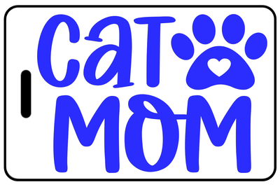 Cat Mom with Paw in Blue
