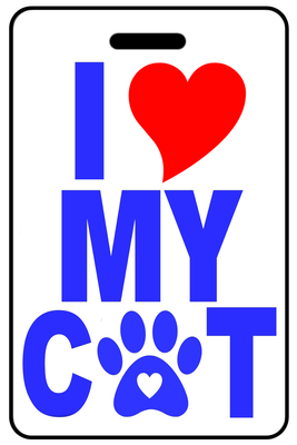 I Heart My Cat in Blue