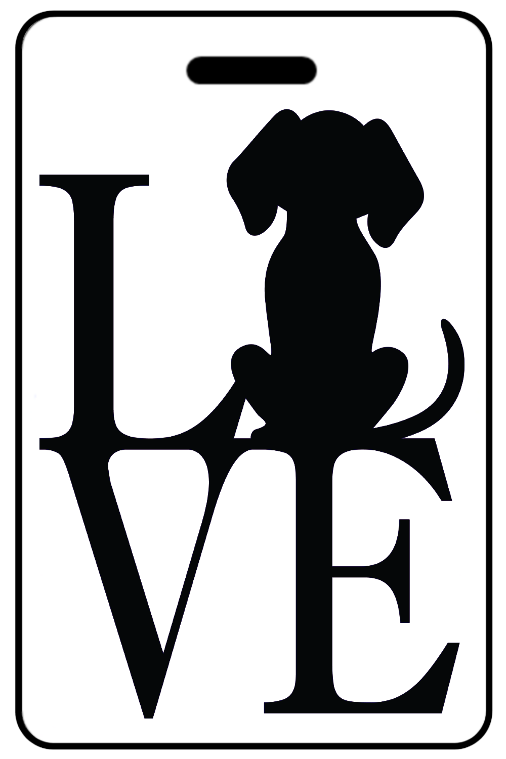 Love with Dog, Tag Color: White
