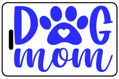 Dog Mom with Paw in Blue