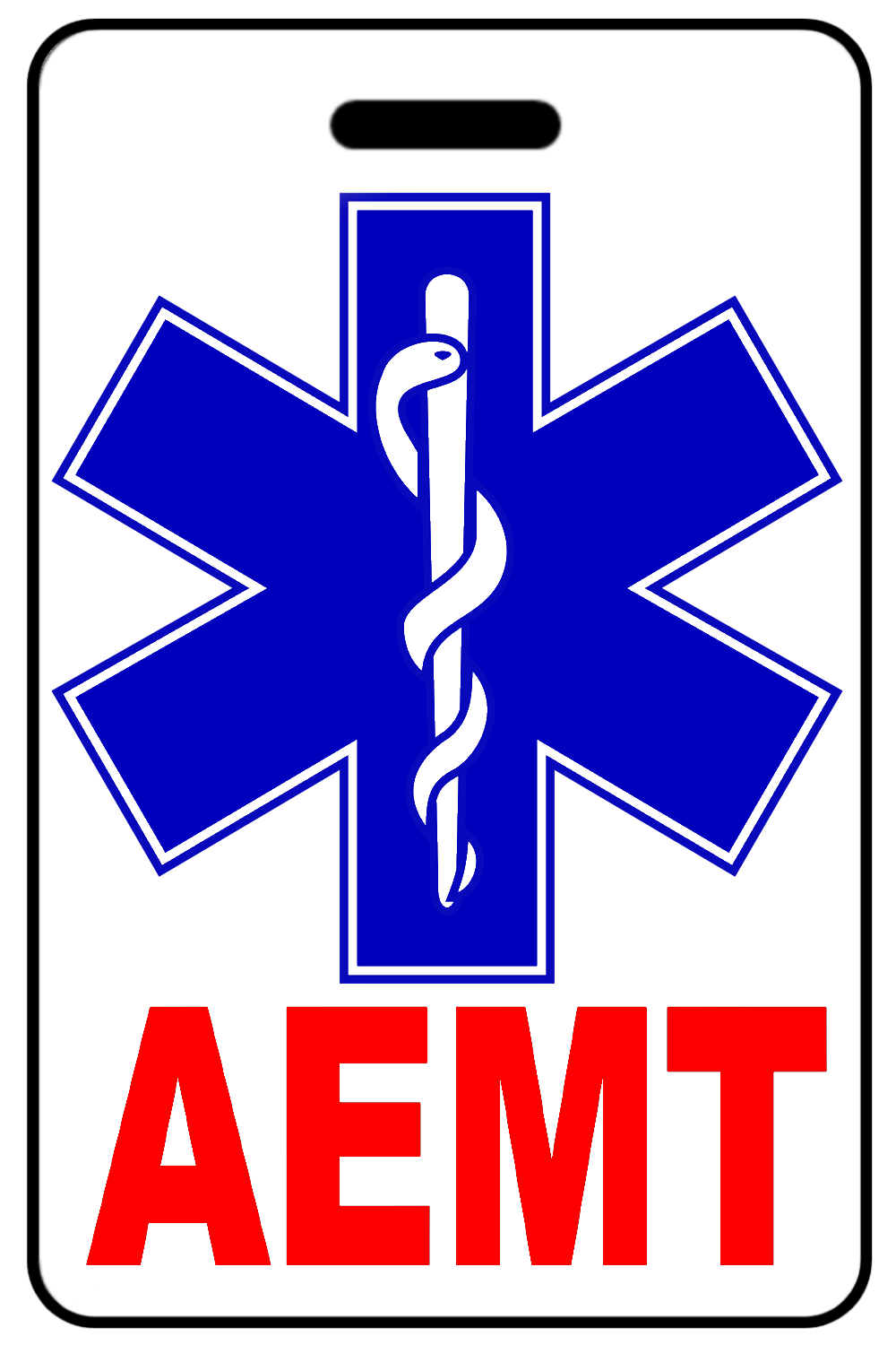 AEMT with Star of Life, Tag Color: White
