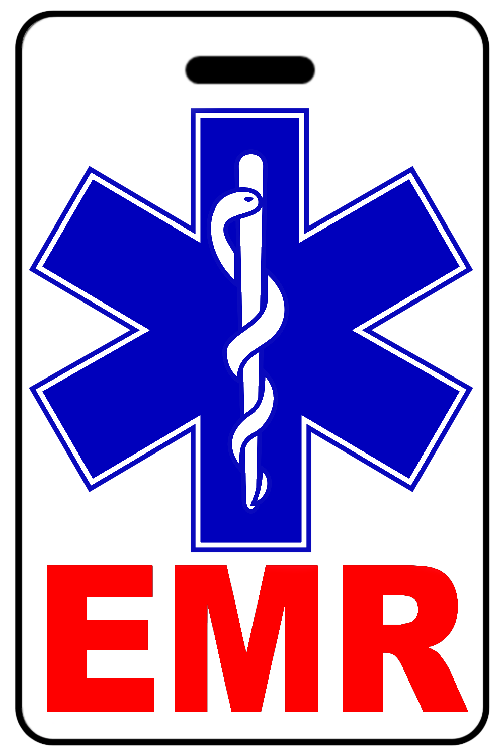 EMR with Star of Life, Tag Color: White
