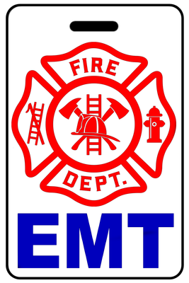 EMT with Firefighter Cross