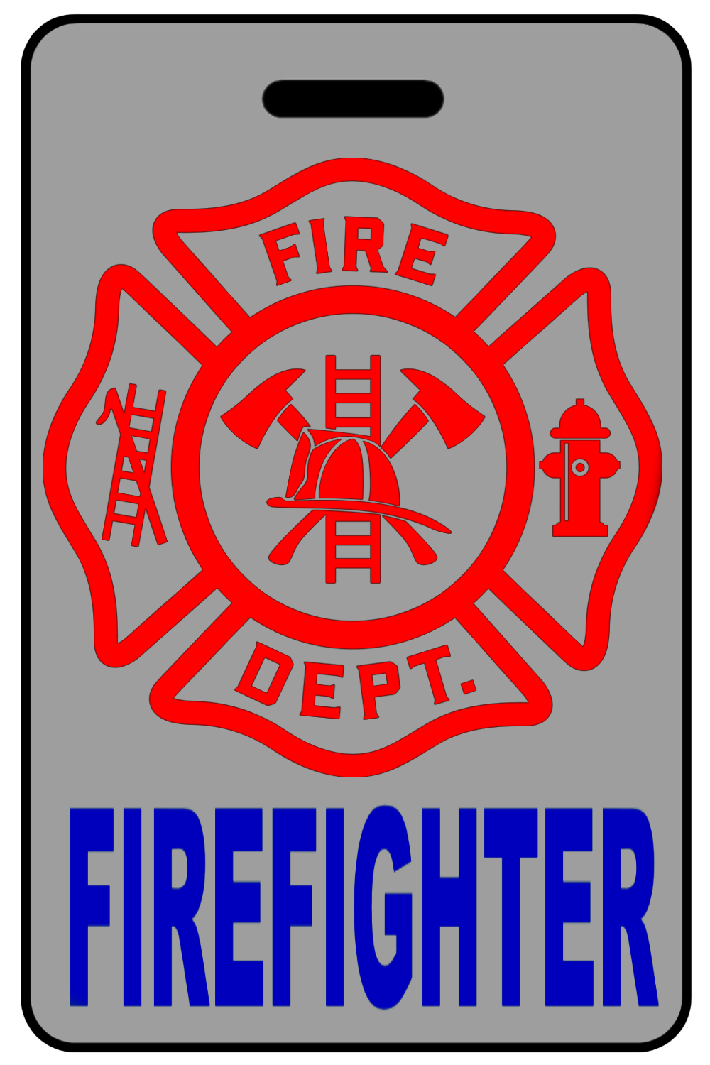 Firefighter Cross (Blue), Tag Color: Lo-Viz Gray