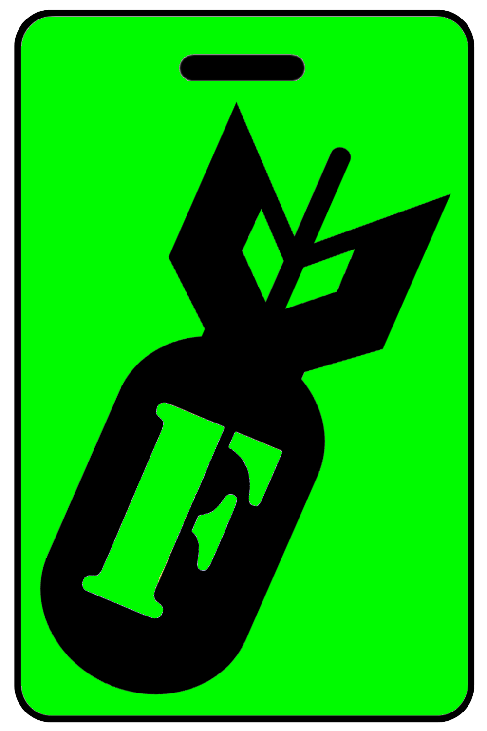 Hi-Viz F-Bomb, Tag Color: Hi-Viz Green