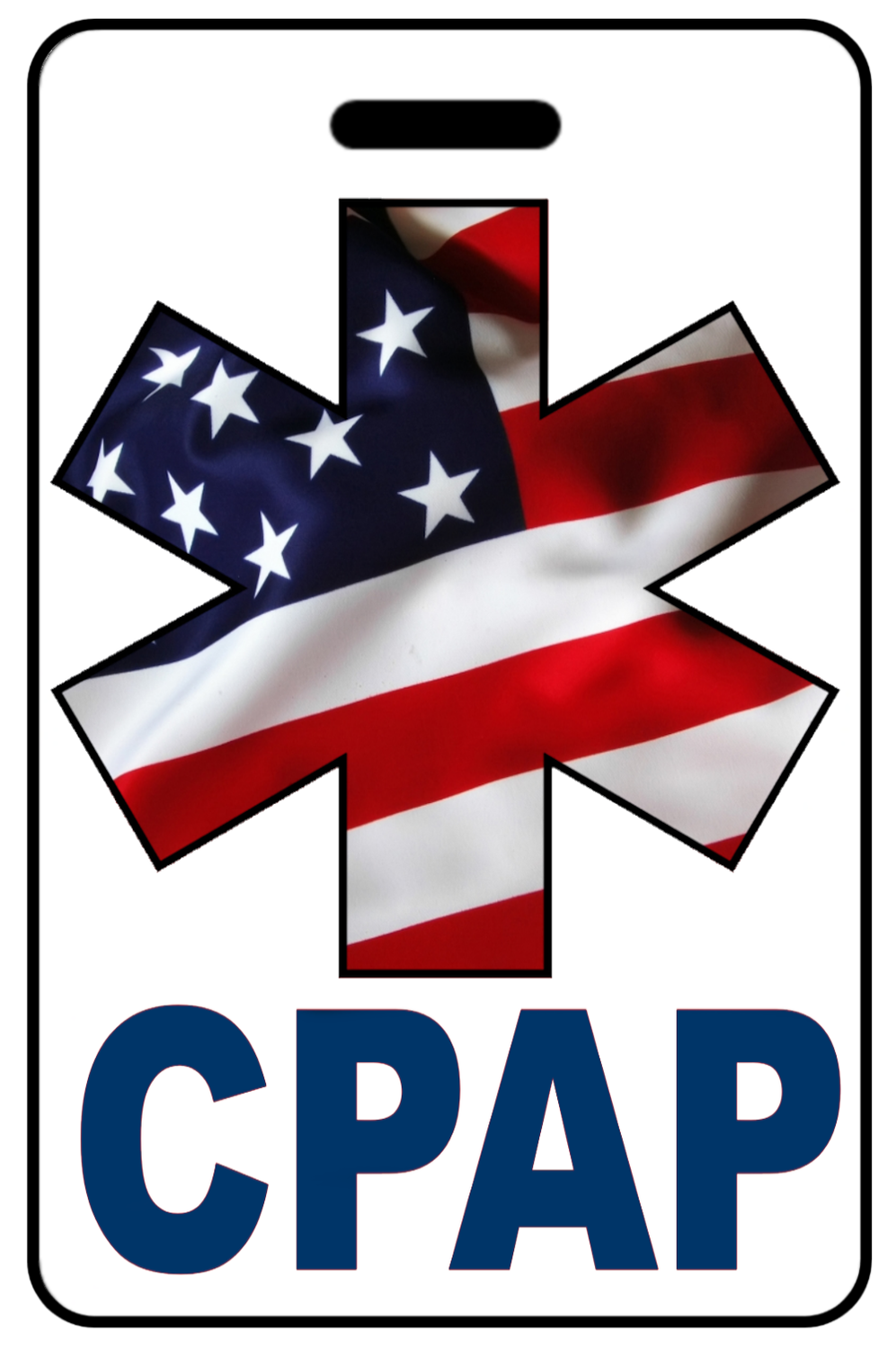 CPAP w/ Patriotic USA Flag Star of Life