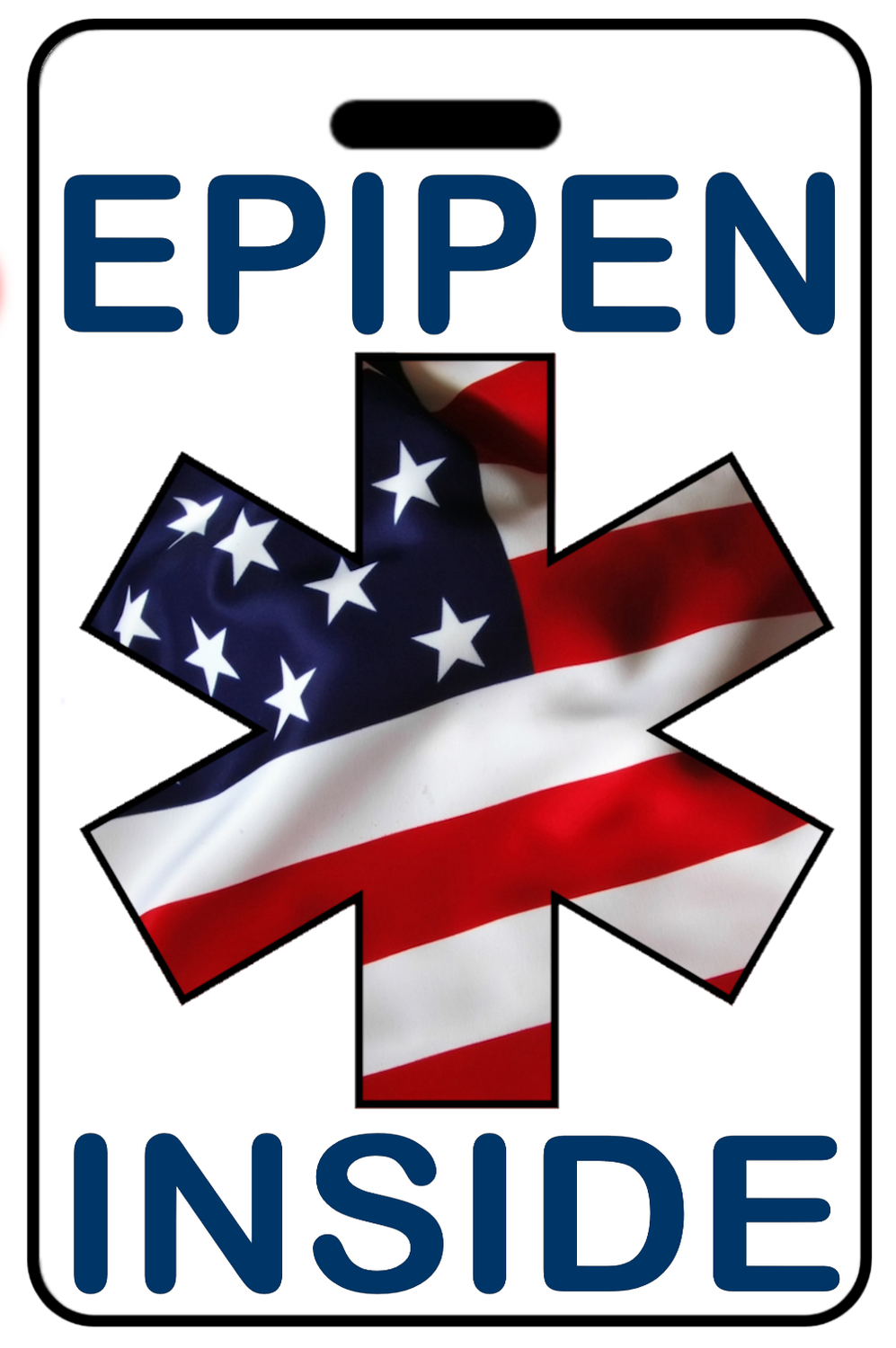 EPIPEN Inside w/ Patriotic USA Flag Star of Life