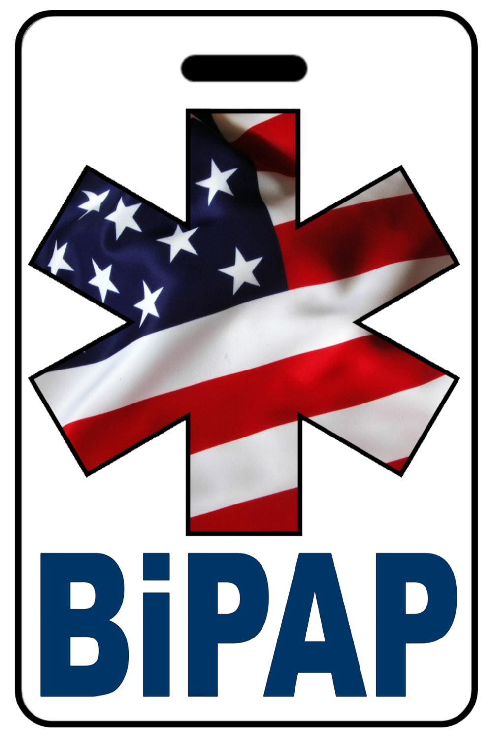 BiPAP w/ Patriotic USA Flag Star of Life