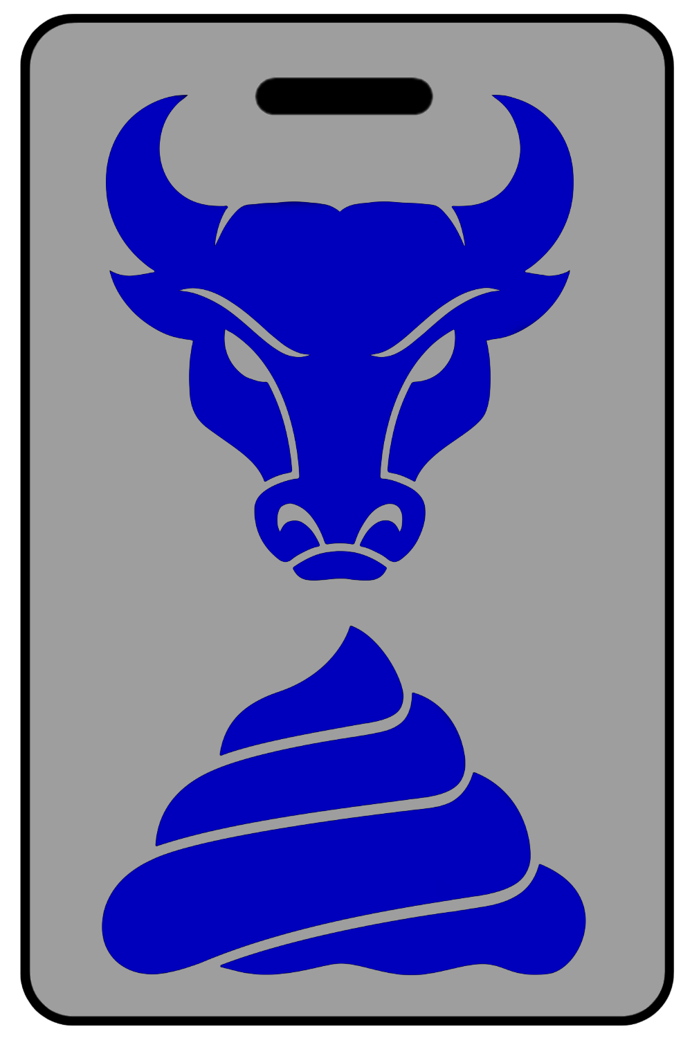 Bullshit with Blue Logo, Tag Color: Lo-Viz Gray