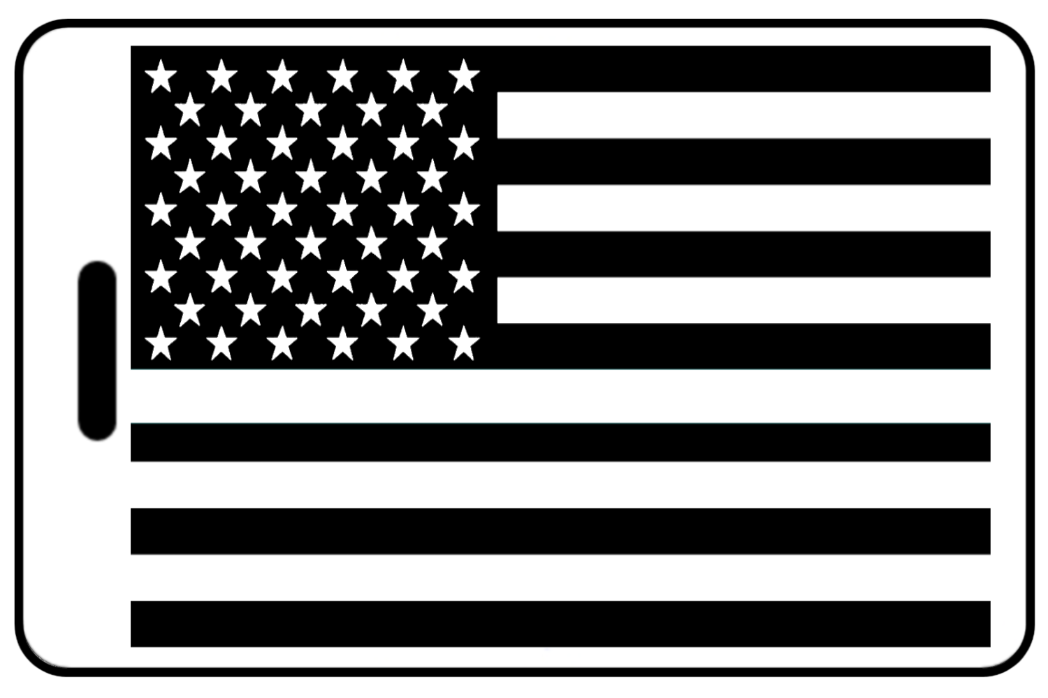 Lo-Viz USA Flag, Tag Color: White