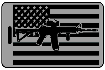 Lo-Viz USA Flag with Black Rifle