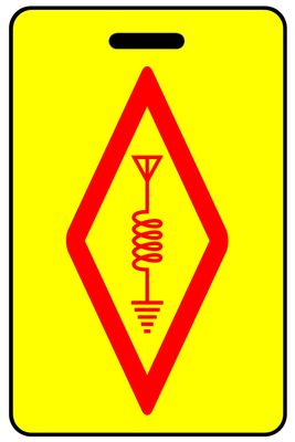 Amateur/HAM Radio Symbol personalized ham radio bag tags