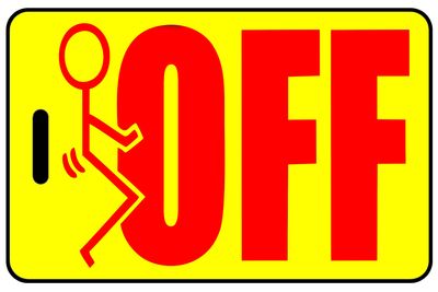 "F" Off funny personalized bag tags