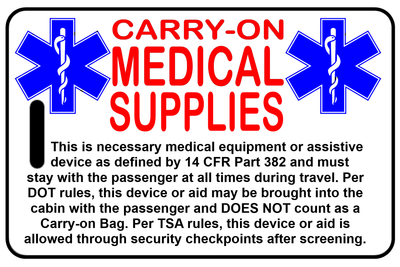 Medical Supplies personalized bag tags for Medical Travel