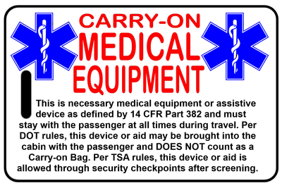 Medical Equipment personalized bag tags for Medical Travel