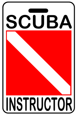 SCUBA Instructor personalized SCUBA diving bag tags