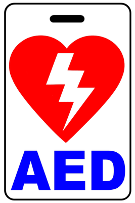 AED personalized bag tags for Medical Travel