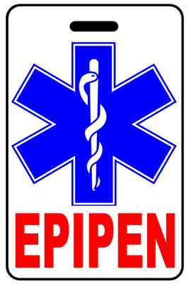 EPIPEN personalized bag tags for Medical Travel