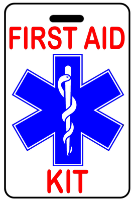 First Aid Kit personalized bag tags for Medical Travel