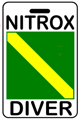 NITROX personalized SCUBA diving bag tags