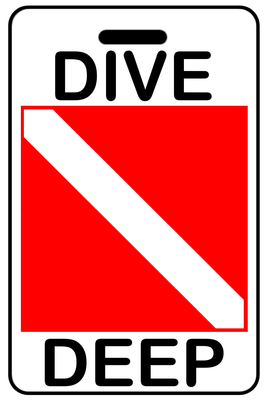 Dive Deep with SCUBA Flag personalized SCUBA diving bag tags