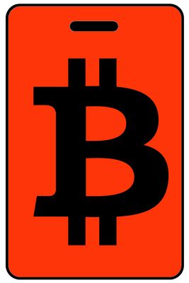 Bitcoin "B" personalized crypto bag tags