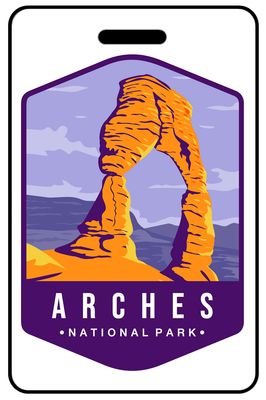 Arches National Park personalized national park bag tags