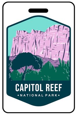 Capitol Reef National Park personalized national park bag tags