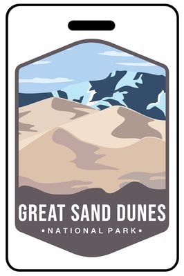 Great Sand Dunes National Park personalized national park bag tags