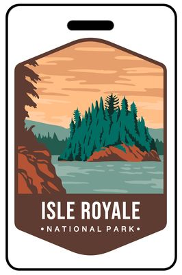 Isle Royale National Park personalized national park bag tags