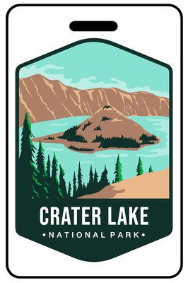 Crater Lake National Park personalized national park bag tags