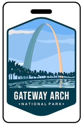 Gateway Arch National Park personalized national park bag tags