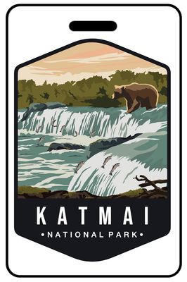 Katmai National Park personalized national park bag tags